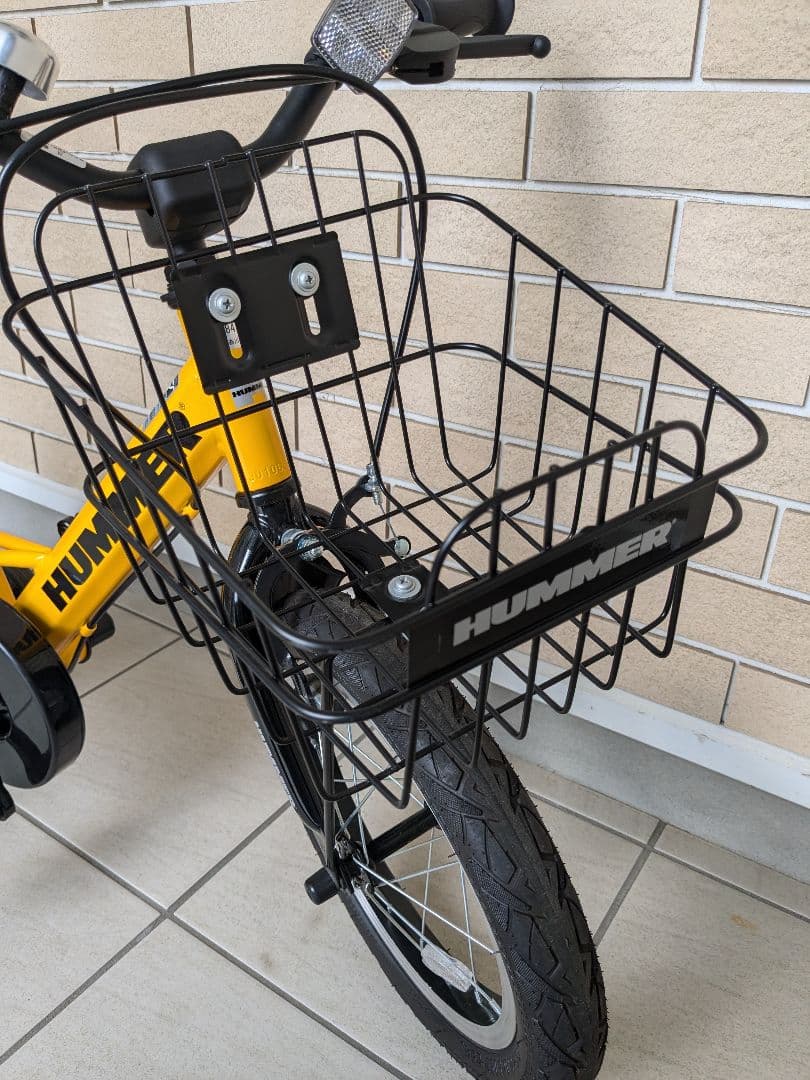 【美品!!】HUMMER 子供用自転車 補助輪付　14インチ　イエロー