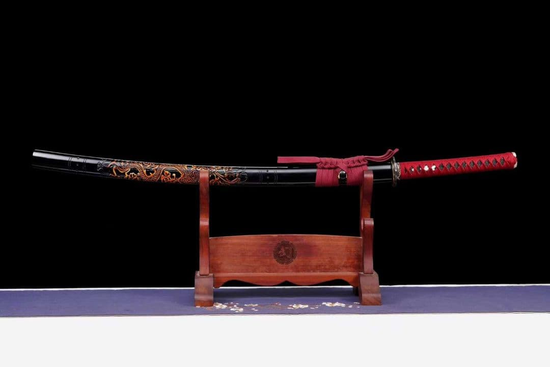 【石紋竜武士】 古兵器 刀装具 日本刀　模造刀 居合刀 武士道 鑑賞用 美術刀