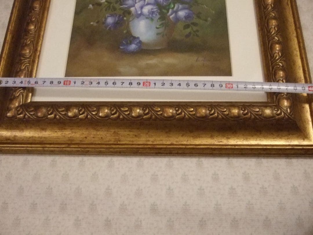 青い薔薇の絵　絵画