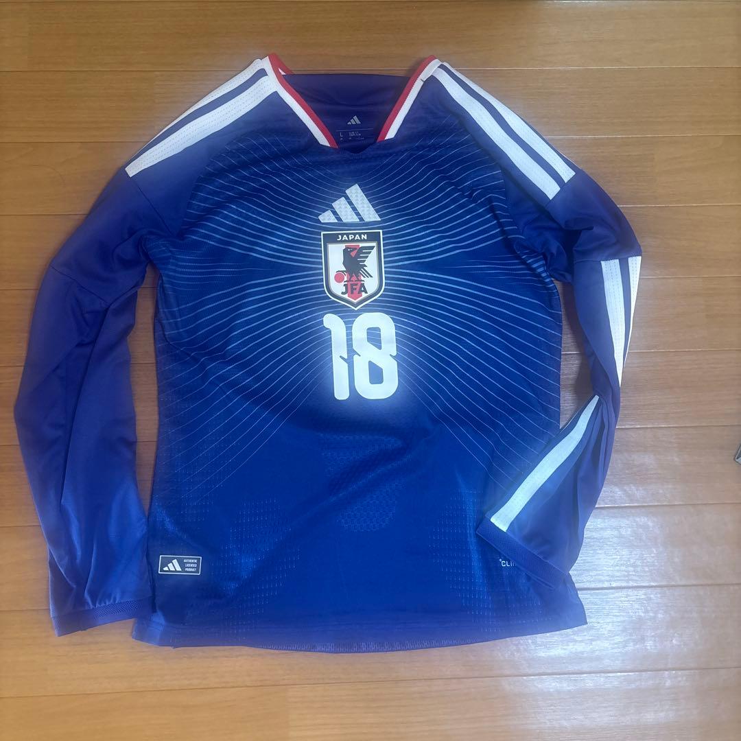 日本代表オーセンティックユニフォーム 長袖 上田綺世#18 Lサイズ 新品未使用