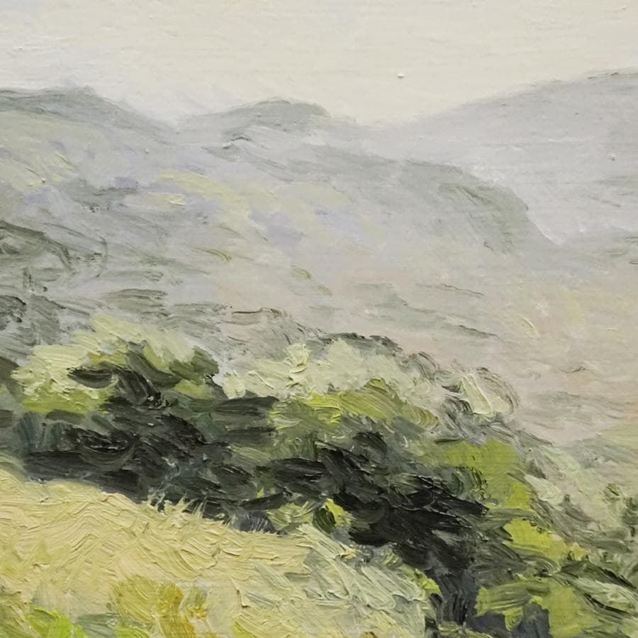 河野芸観『晩夏清水』6号 風景画 油彩 油絵 絵画 肉筆 額装 美術品