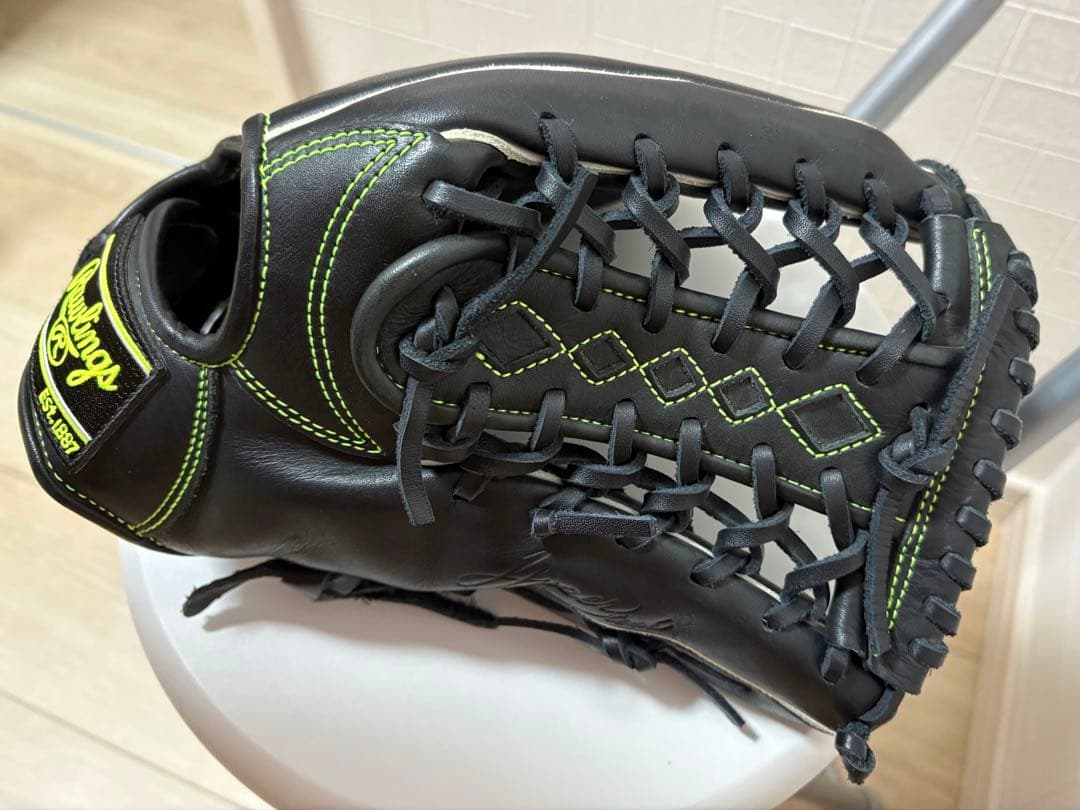 Rawlings 軟式グローブ 黒/黄緑