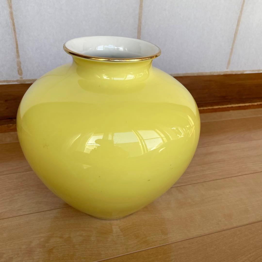 アンティーク 菊 壺 置物