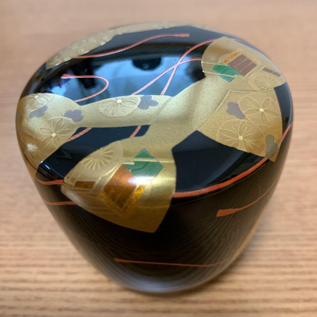お値下げ　茶道具　輪島塗　若島孝雄作　大棗　鼓