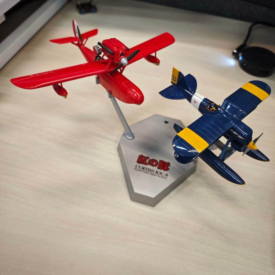 半完成塗装済み 紅の豚 サボイア S.21 試作戦闘飛行艇 カーチス R3C