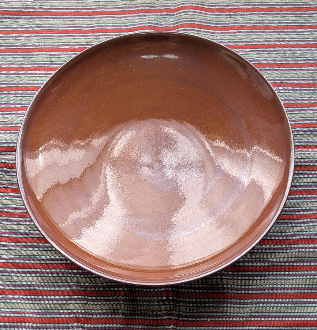 中里隆作三島鉢、小山岑一作柿釉鉢 二個セット