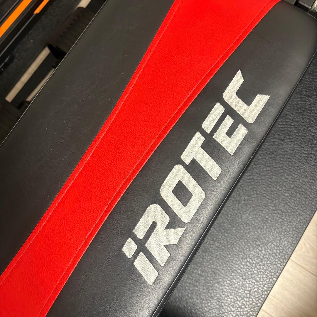 【東京都引き取り限定】iROTECトレーニングベンチ 黒赤　ダンベル　セット