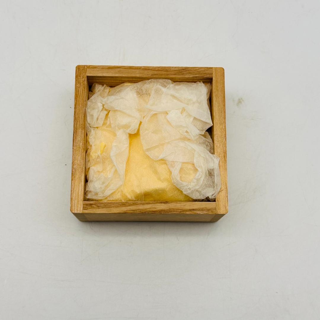 T　清水晃樹 神代杉 萩に虫絵 重色紙香合 内丸金箔 共箱 黄布 茶道具 香具