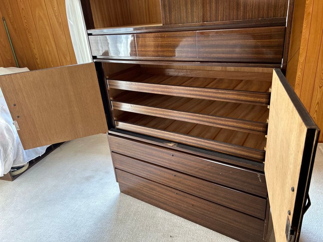 上段(小物入)中段(着物入)下段(3引出)3段組タンス