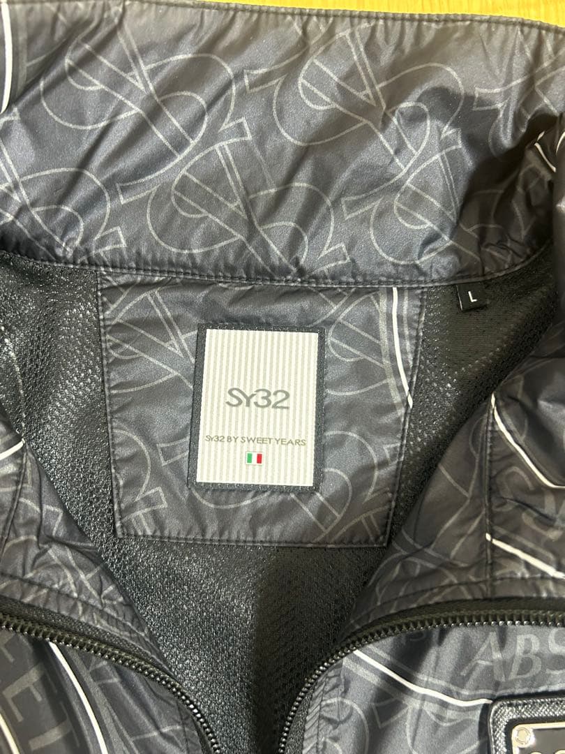 SY32 GOLF ブラックナイロンジャケット Lサイズ