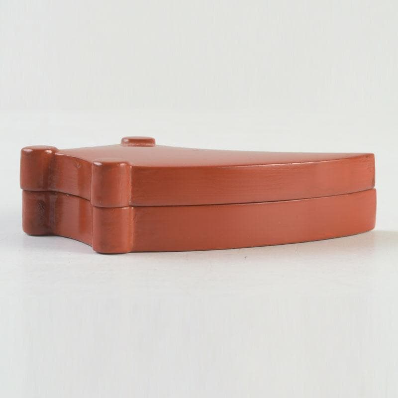 茶道具　塗師　橋口宗榮作　朱塗　丁字香合　共箱　V　9332