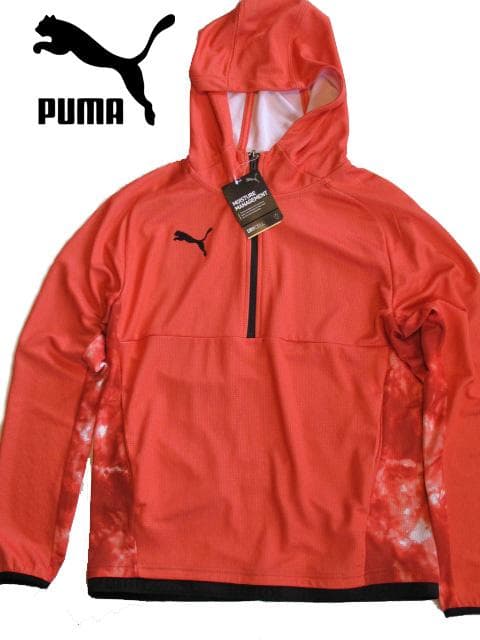 PUMA DRYCELL フード付きパーカー S オレンジ