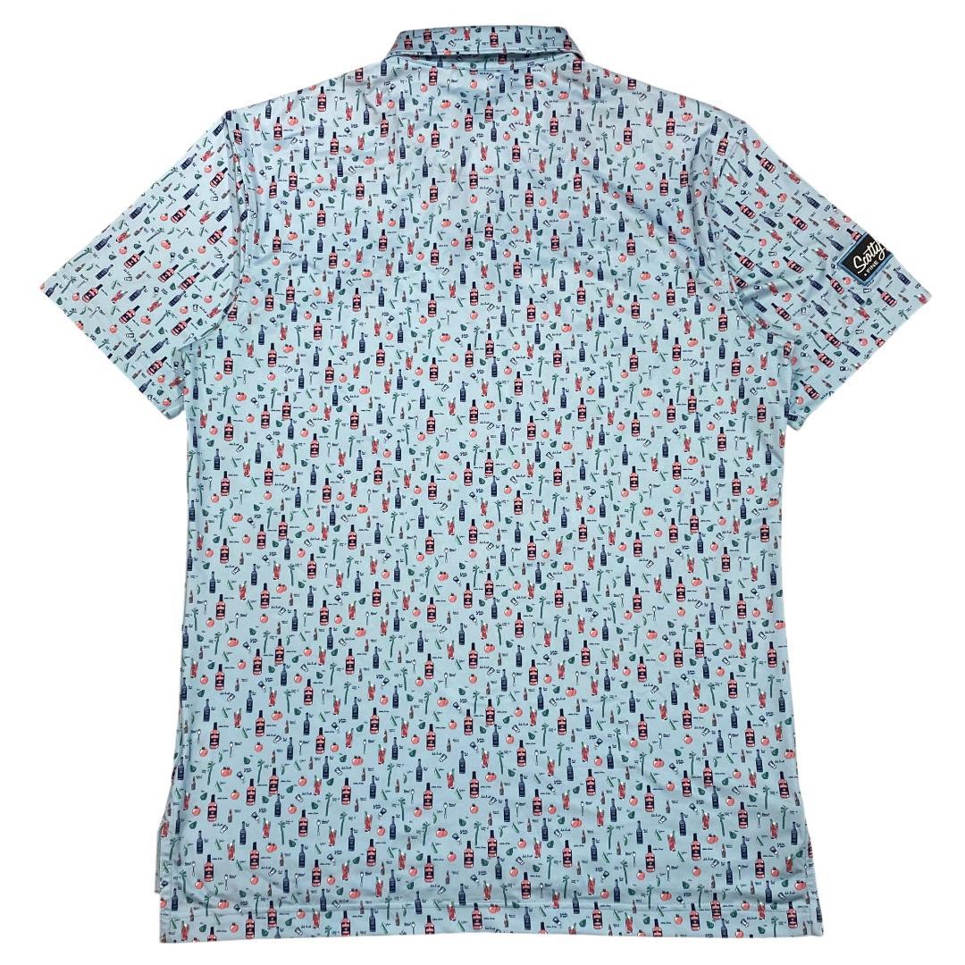 ピーターミラー×スコッティキャメロン ストレッチ ポロシャツ S ブルー系