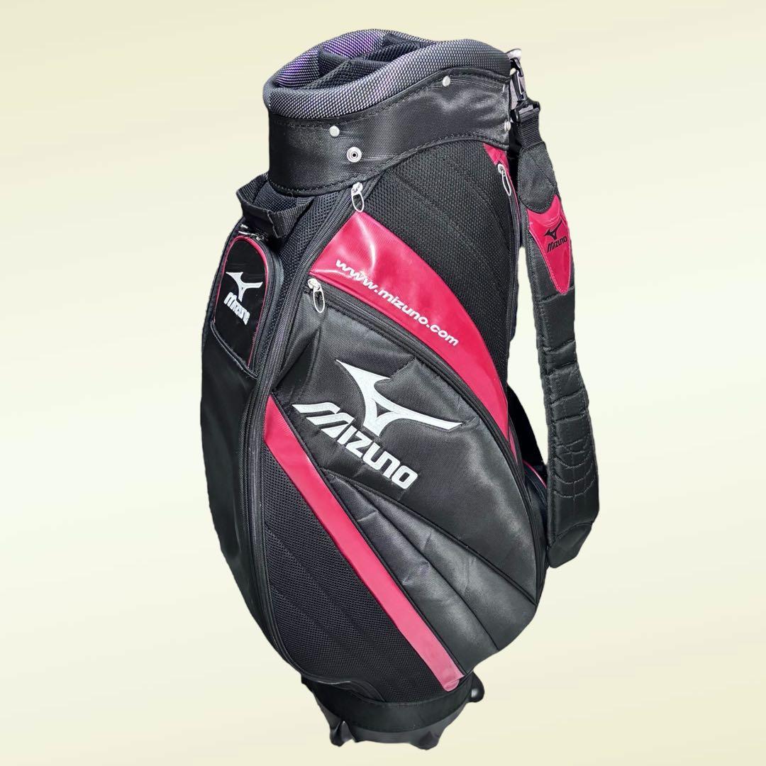 ✨良品✨ Mizuno ミズノスポーツ キャディバッグ 9型 ブラック/ レッド