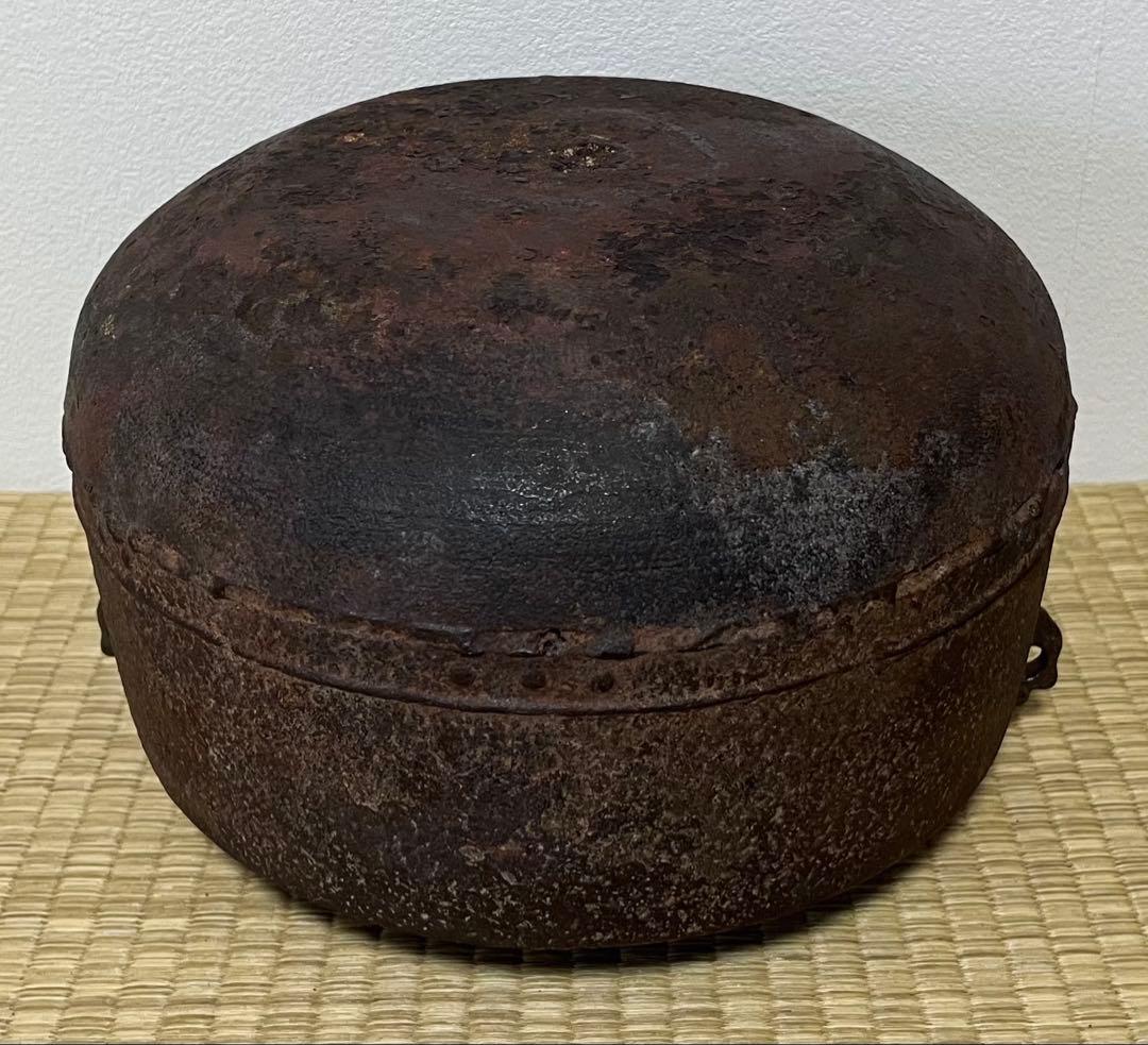 【江戸前期】面取万代屋形釜　千家お抱え釜師　西村道也作