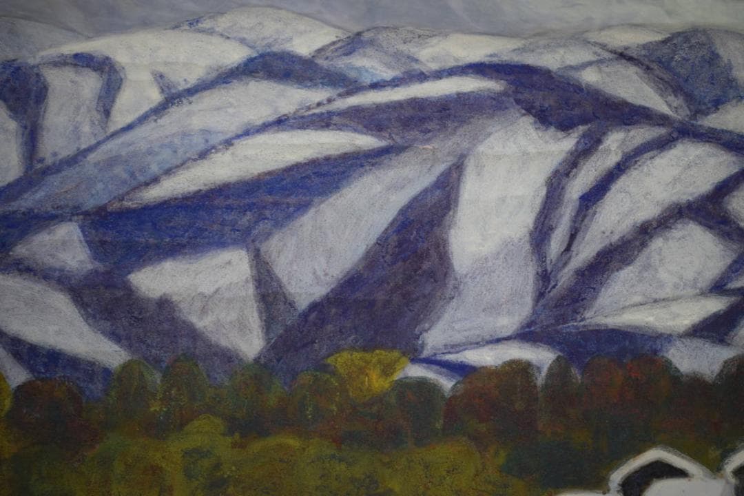 真作/栄/雪景山村図/布袋屋掛軸HF-708