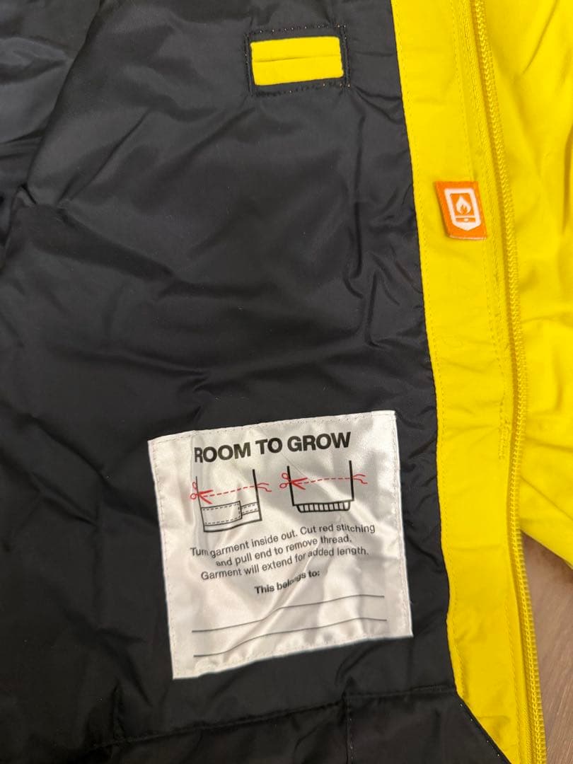 BURTON 子ども用フード付きジャケット イエロー