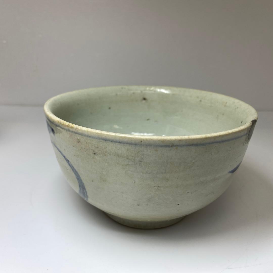 李朝　染付　草花文　鉢　合箱　トヒチル　東さ7-0428①