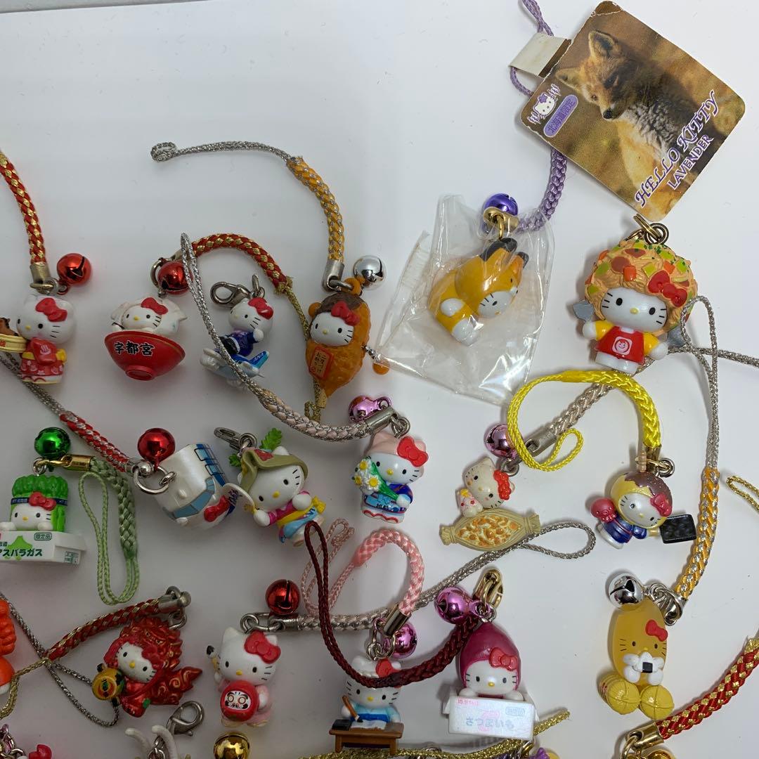 ハローキティ ご当地根付 ストラップ キーホルダー 38個セット