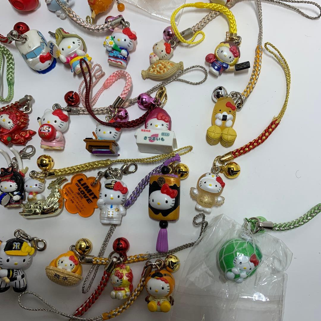 ハローキティ ご当地根付 ストラップ キーホルダー 38個セット