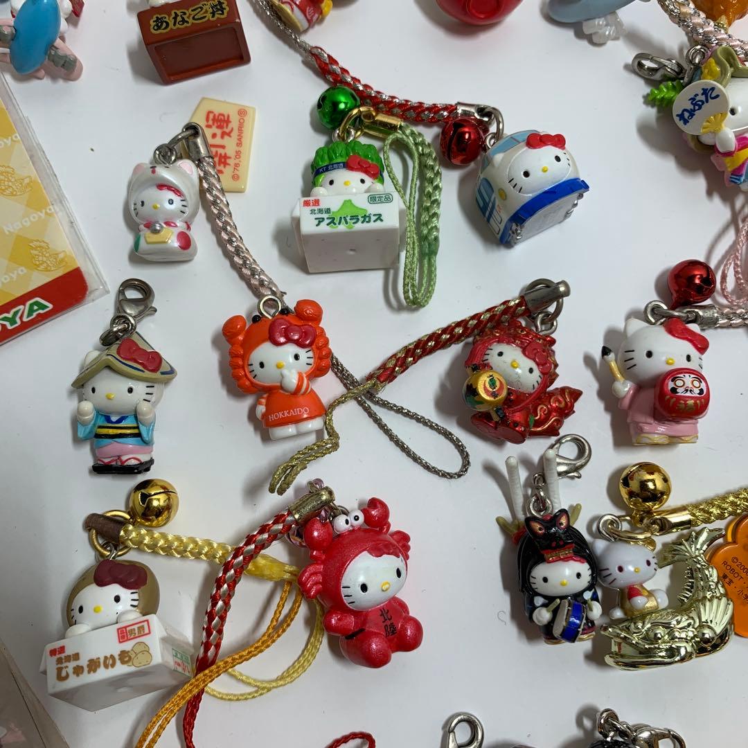 ハローキティ ご当地根付 ストラップ キーホルダー 38個セット