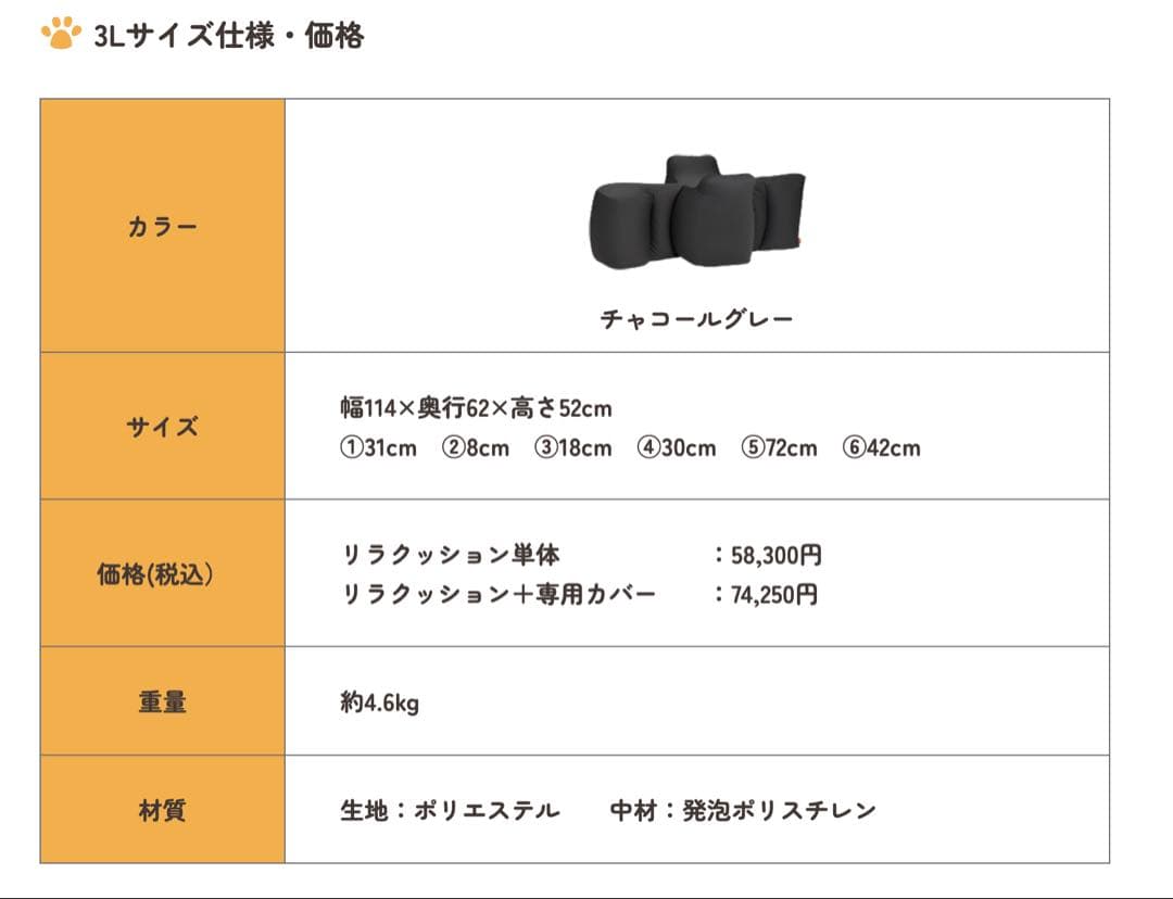 美品　リラクッション 3L 専用カバー付き 大型犬　介護　誤飲 床ずれ