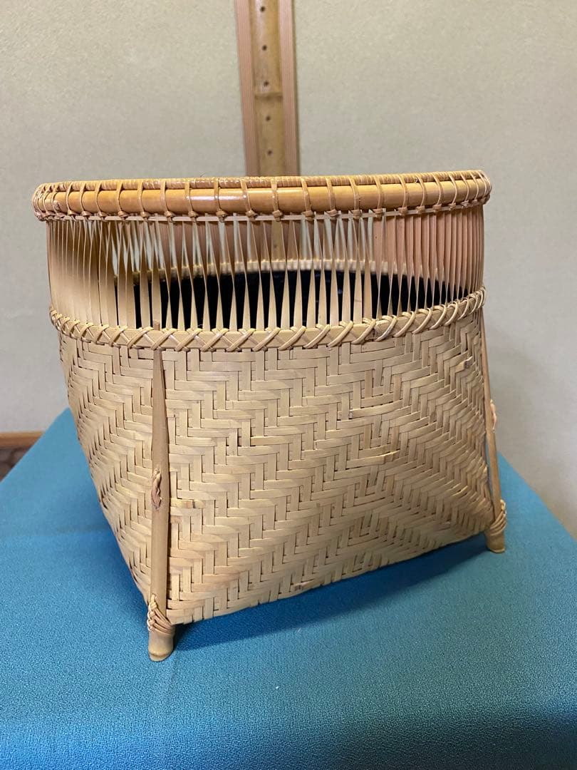 【本日限定】茶道具/炭斗 清風篭炭斗 淡々斎好写 和田菁竺 共箱