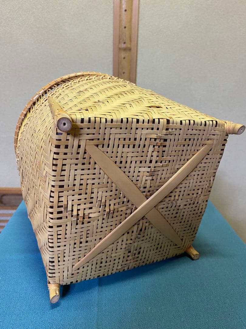 【本日限定】茶道具/炭斗 清風篭炭斗 淡々斎好写 和田菁竺 共箱