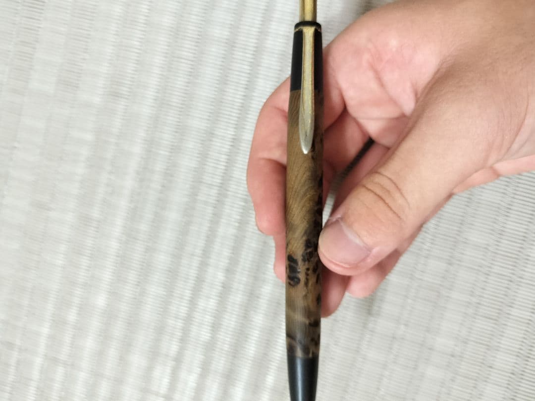 屋久杉工房京　泡瘤　油木　シャープペンシル　無垢材　真鍮金具