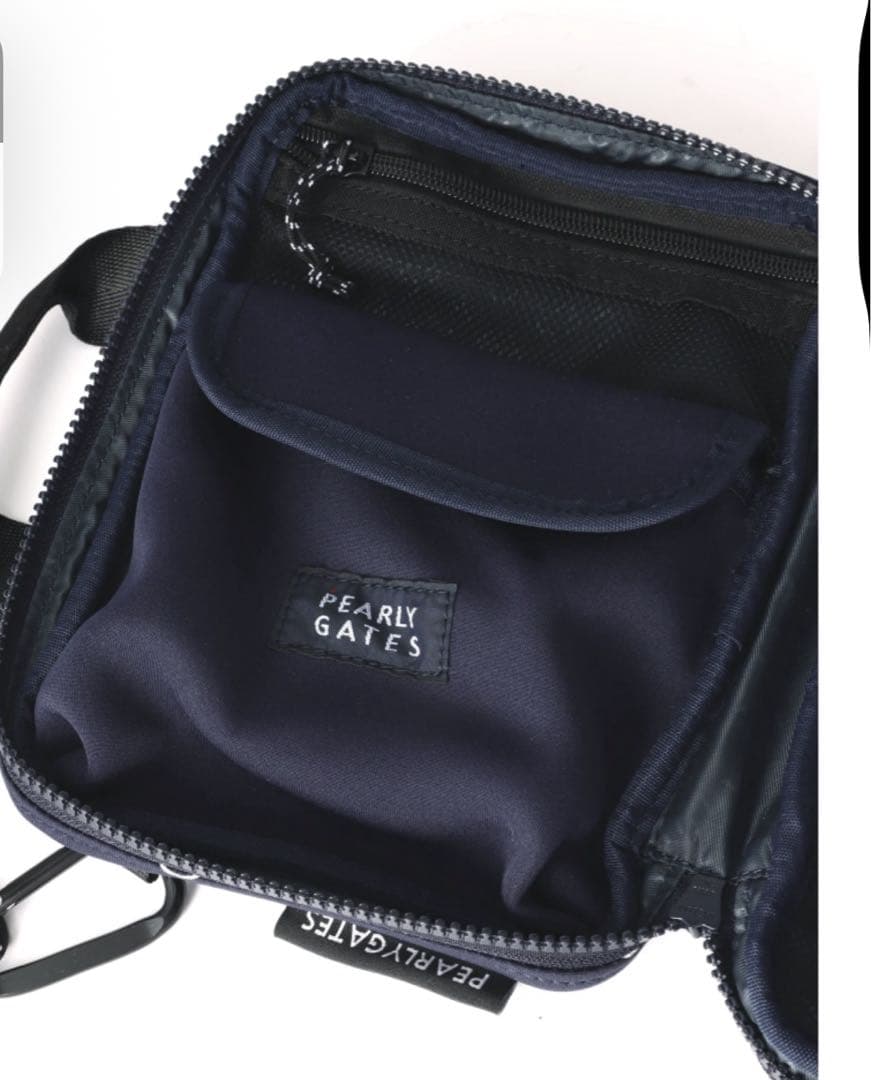 PEARLY GATES 大人スマイルラウンドポーチ ネイビー