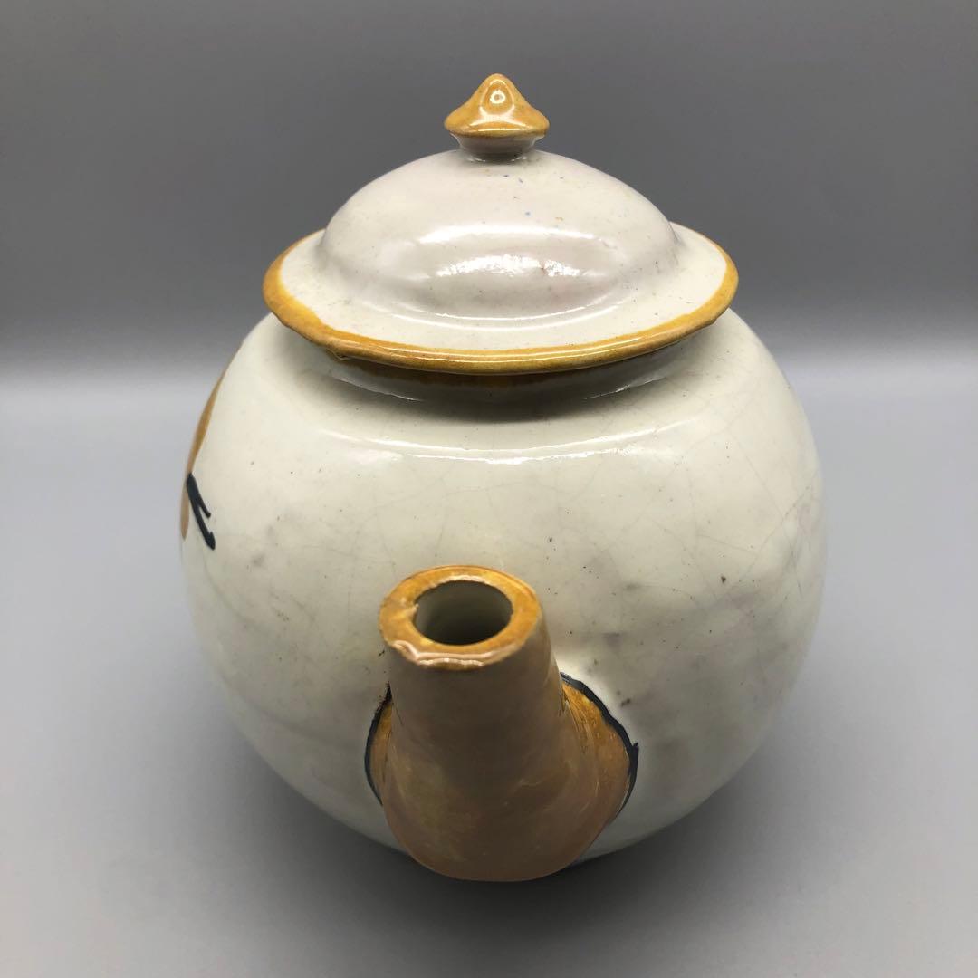 メキシコプエブラタラベラ焼ビンテージ陶器伝統工芸バード鳥ティーポット大サイズ