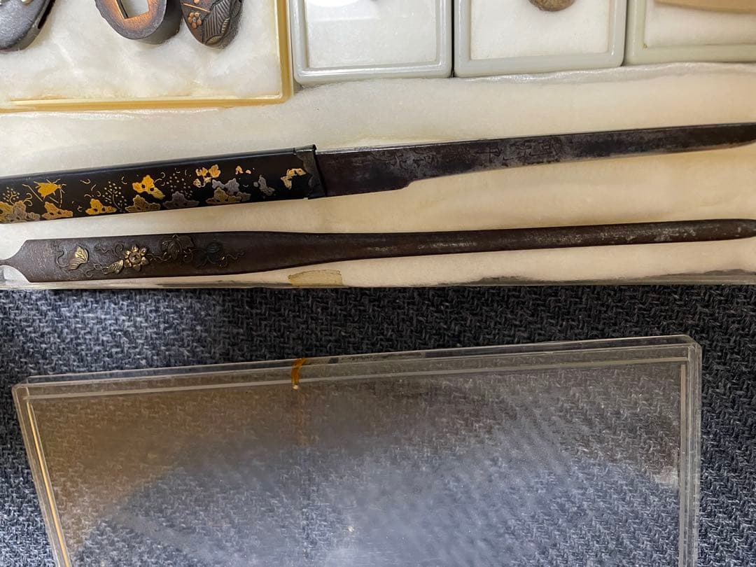 橋さん専用　漆器セット 金箔装飾 と化石