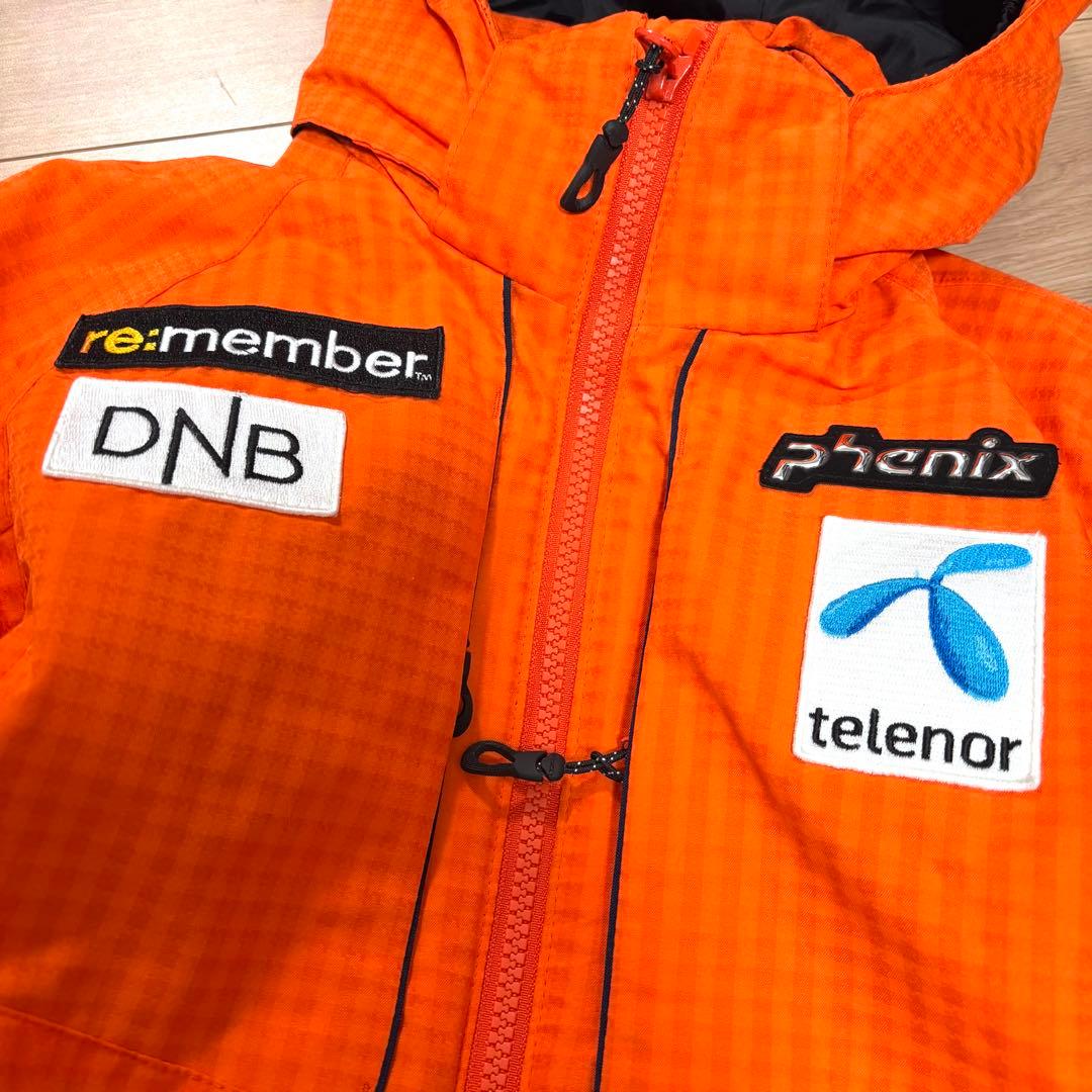 【極美品】フェニックス スキーウェア　ノルウェー キッズ　120 オレンジ　紺