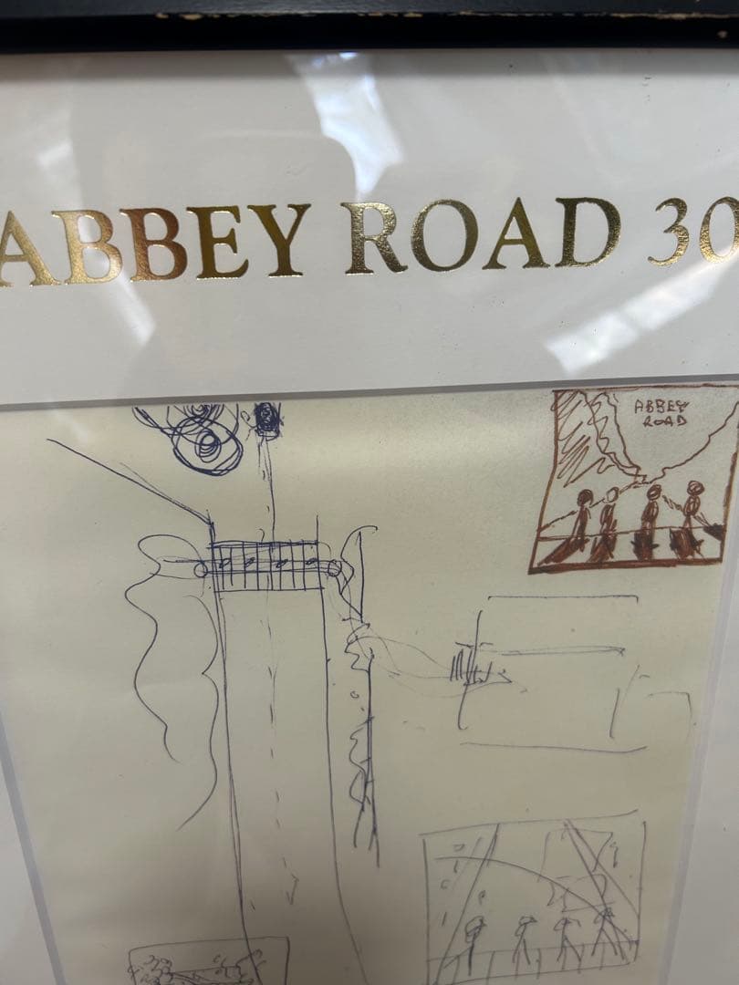 専用 ビートルズ Abbey Road 30周年記念 額装アート アビイロード