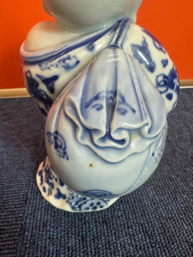 1963 染付青花　布袋様　七福神　置物
