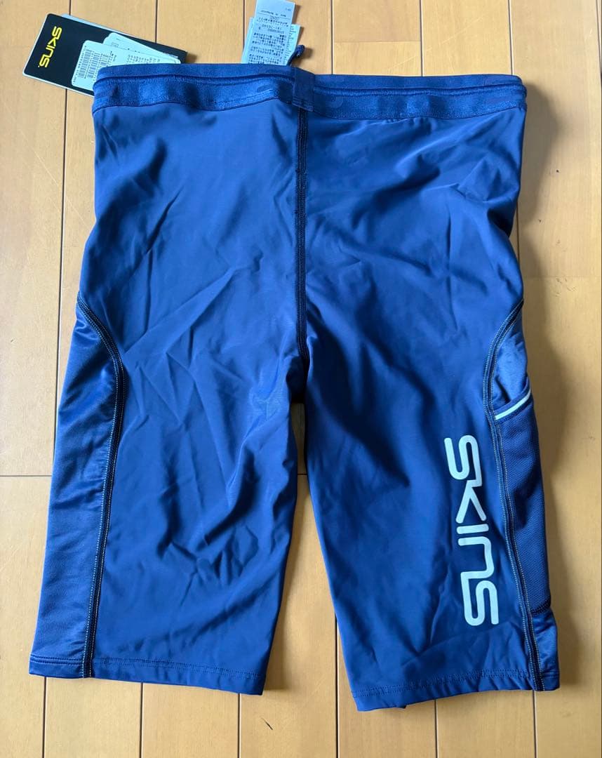 スキンズSKINS着圧コンプレッション SERIES-3ハーフタイツネイビーXL