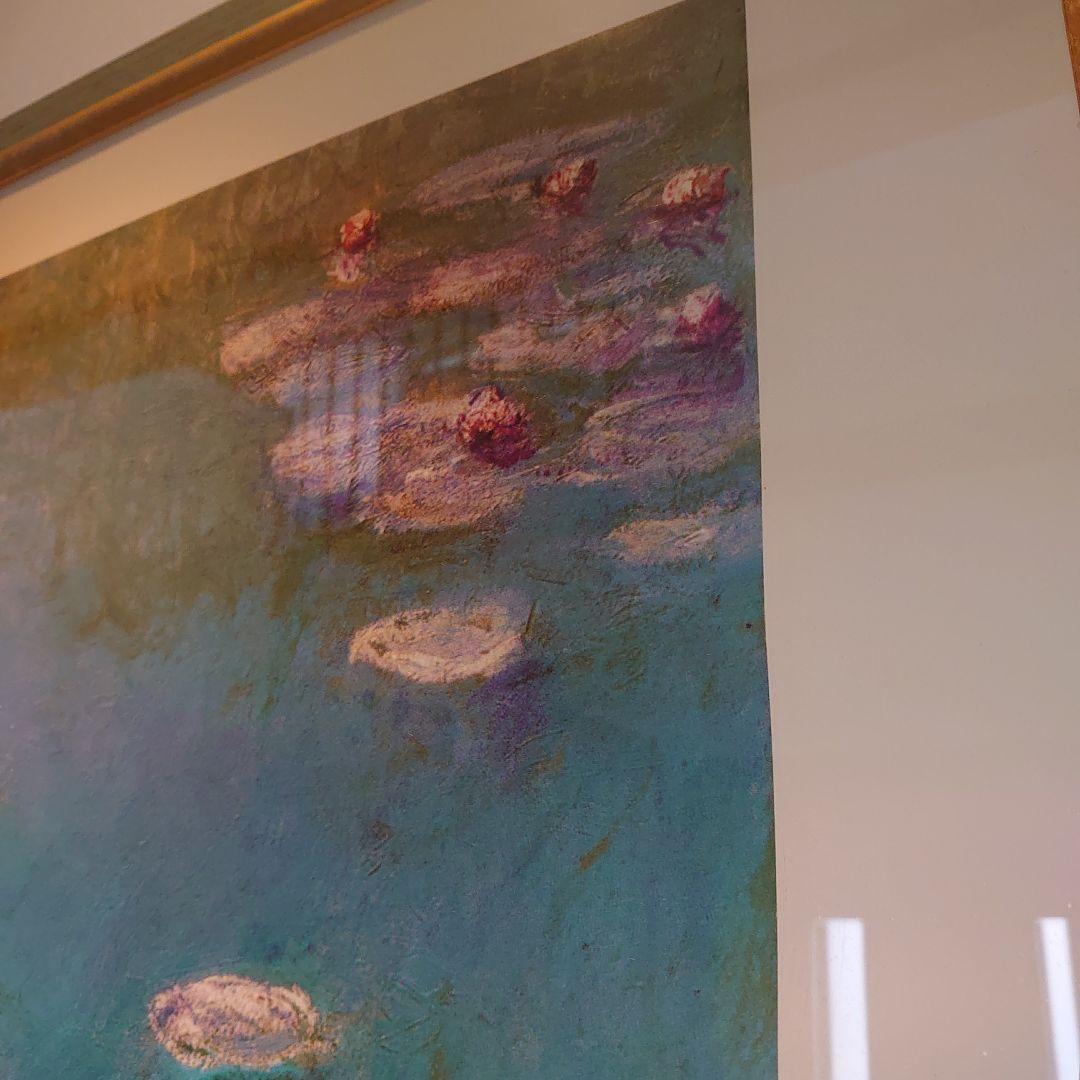 【特注額縁】高級印刷画　クロード・モネ　睡蓮　複製画　絵画　名画　大判