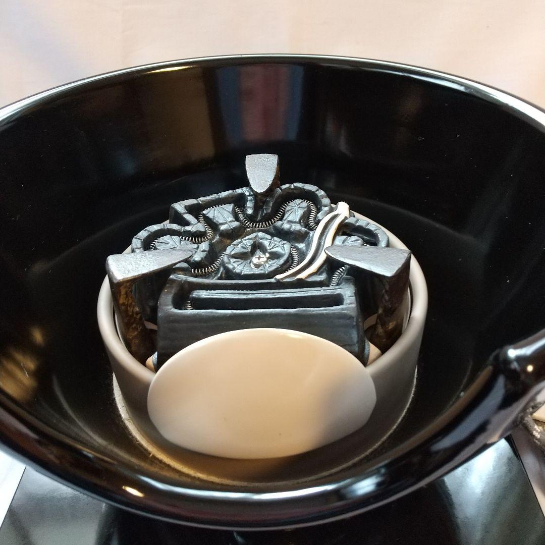 茶道具 風炉型電熱器 F406 真塗（紅鉢型）B 野々田株式会社