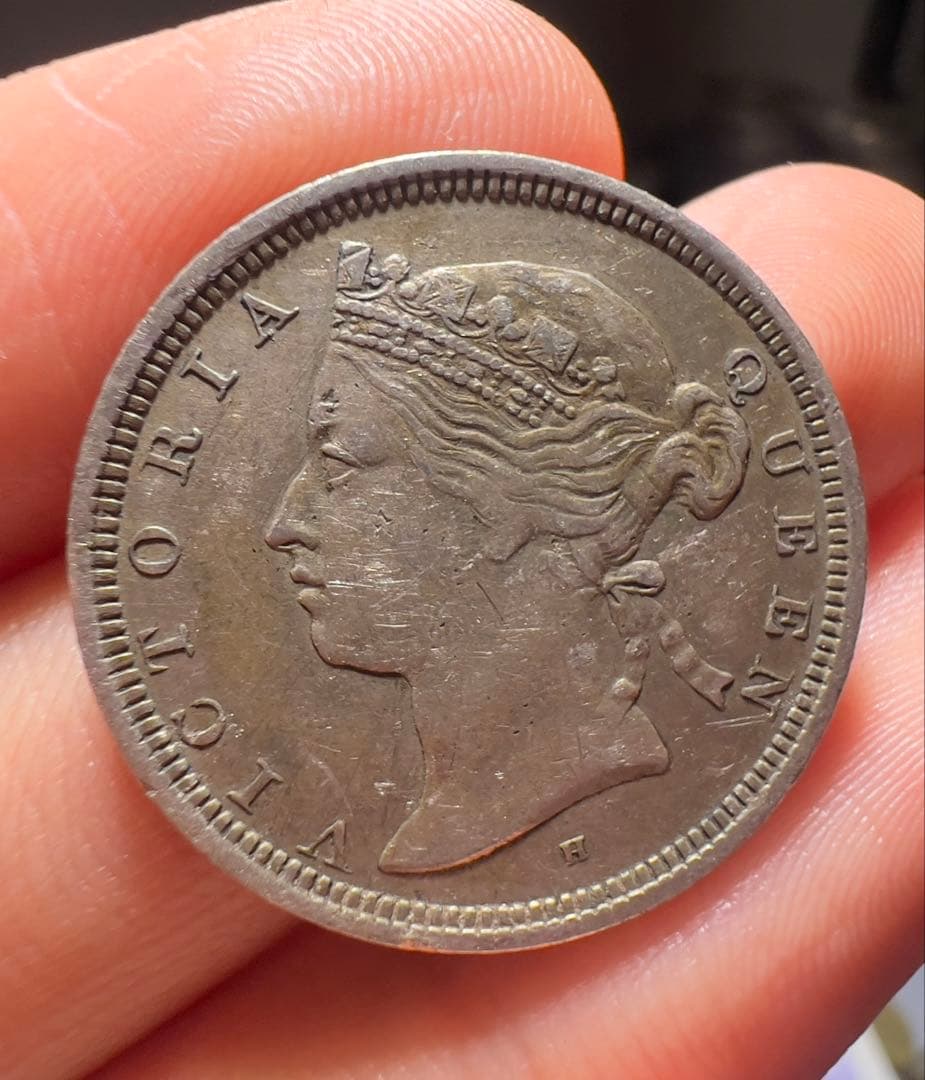 海峡植民地　大特年　銀貨　1874年　製造枚数4万5千枚　外国　本物保証