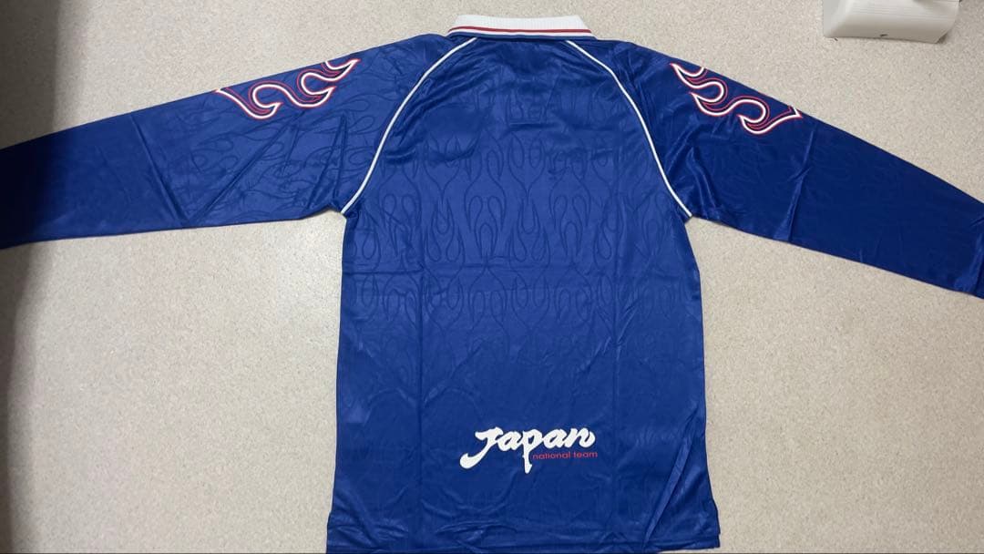 asics 日本代表 サッカーシャツ 青