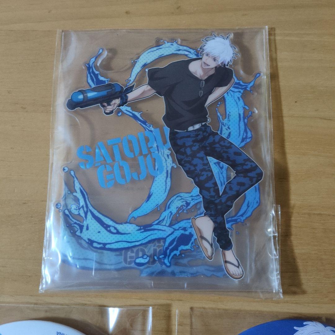 五條 悟セガラッキーくじ 呪術廻戦 缶バッジ2種+アクリルスタンド