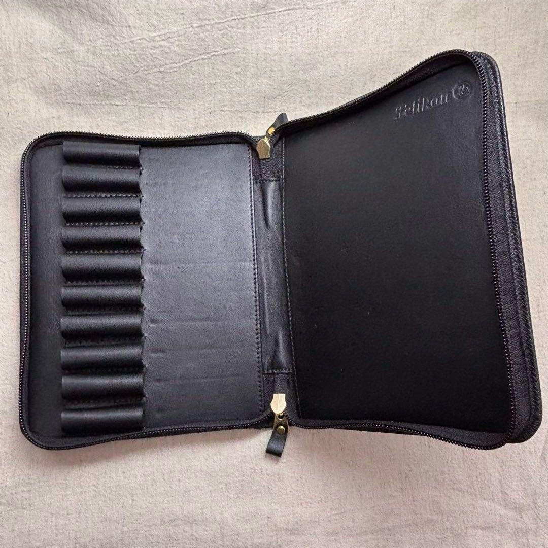 Pelikan（ペリカン）ペンケース 10本用 TGX-10 牛革　万年筆入れ