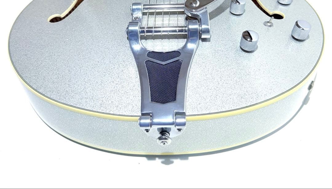 【極美品】Aria FA80-SP シルバースパークル フルアコ エレキギター