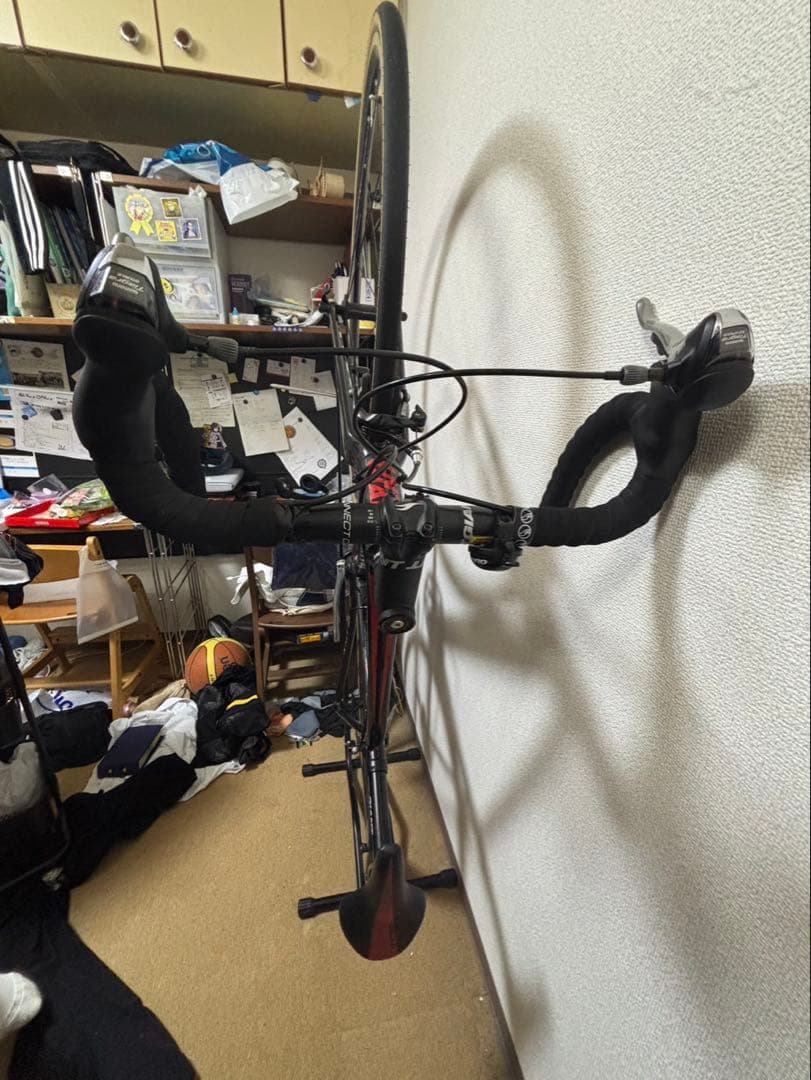 くみっきー　GIANT TCR 10速 ロードバイク 黒/赤