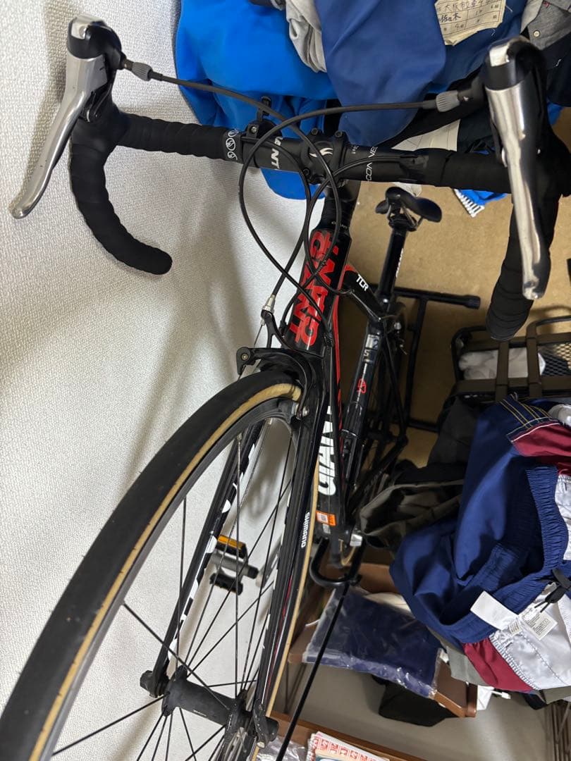 くみっきー　GIANT TCR 10速 ロードバイク 黒/赤