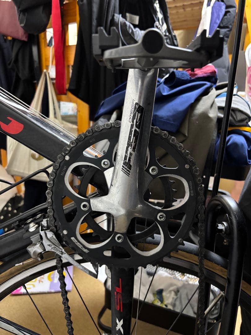 くみっきー　GIANT TCR 10速 ロードバイク 黒/赤