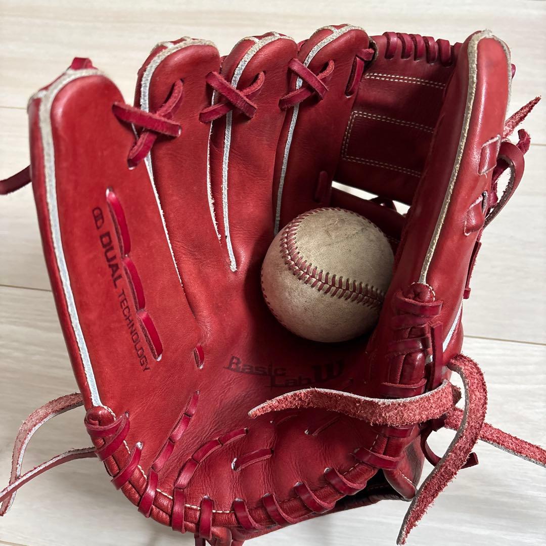 軟式投手用左投げグローブ　Wilson