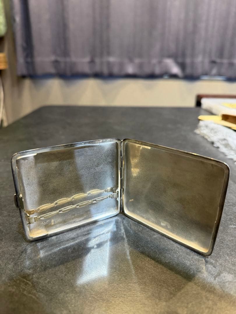 Silver950 生駒製　蜻蛉図煙草入れ／カードケース