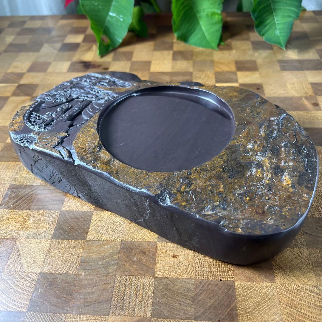 【大型】端渓老坑楼閣図硯【加厚】