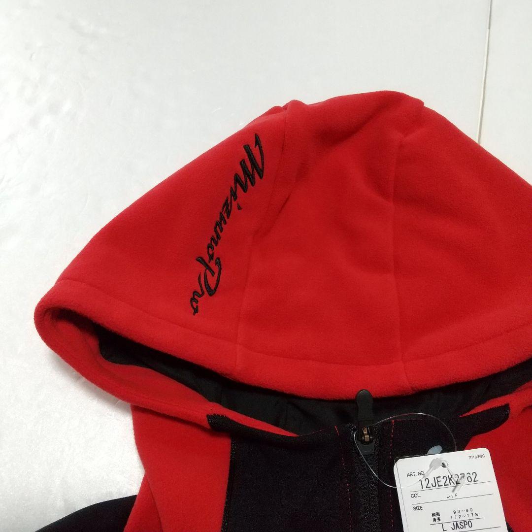 ミズノプロ フリース フーディ (厚手) Ｌサイズ レッド 未使用